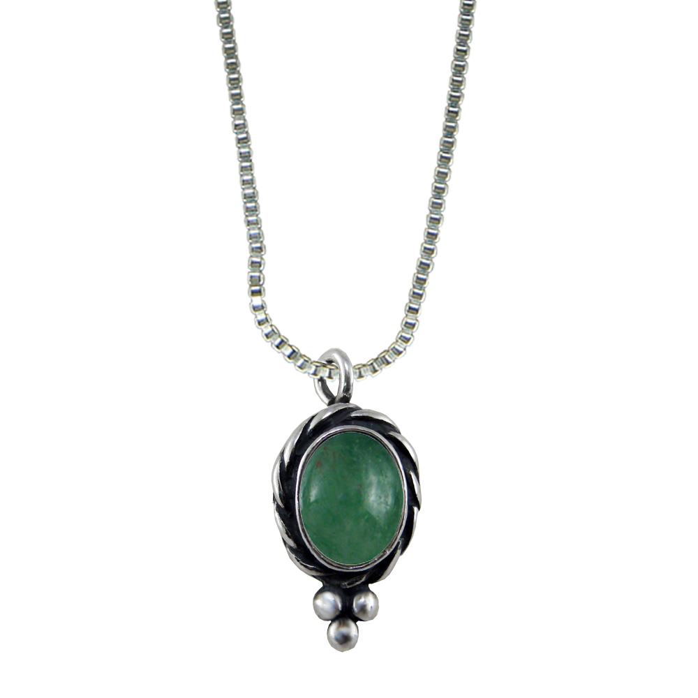 Sterling Silver Little Jade Pendant Necklace